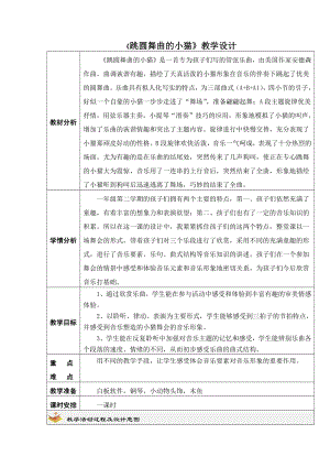人教版一年級(jí)下冊(cè)音樂(lè)欣賞跳圓舞曲的小貓-教案（卜老師公開(kāi)課）.docx
