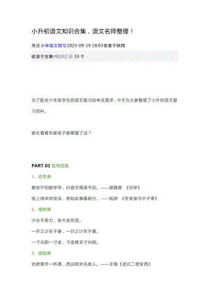 小升初語文知識合集.docx