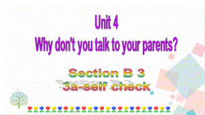人教版八年級下冊英語Unit 4 Section B 3a-self check 課件.ppt