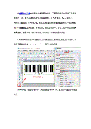 常用條形碼類型組成及使用說明.doc