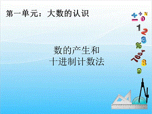 人教版四年級上冊數學1.7數的產生和十進制計數法-課件.ppt