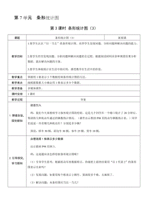 人教版四年級上冊數學7.3條形統計圖（3）-教案.docx