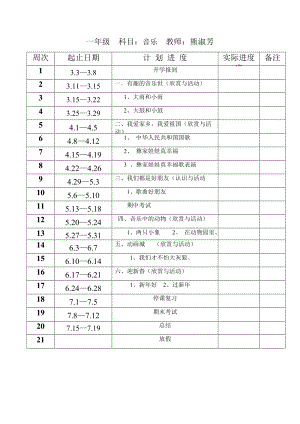 新人教版小學(xué)音樂一年級上冊教案（全冊教學(xué)設(shè)計共43頁）.doc