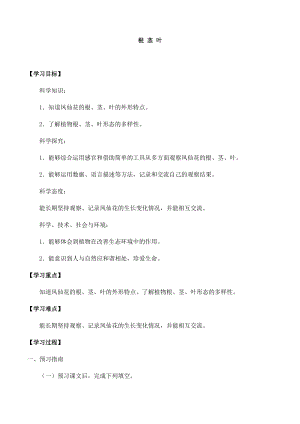 人教鄂教版三年級下冊科學(xué)第06課：根 莖 葉-導(dǎo)學(xué)案.docx