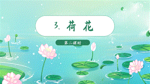 人教部編版三年級下冊語文（教學課件）3.荷花第2課時.pptx