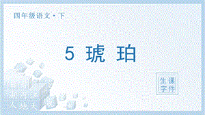 人教部編版四年級下冊語文（生字課件）5.琥珀.pptx