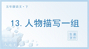 人教部編版五年級下冊語文（生字課件）13 人物描寫一組.pptx