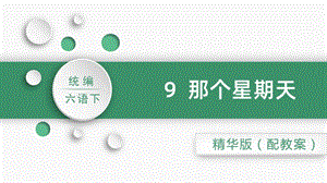 人教部編版六年級下冊語文9.那個星期天（精華版課件）.pptx