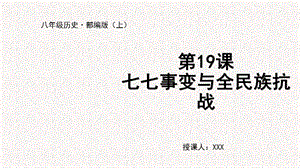 人教部編版八上歷史第19課 七七事變與全民族抗戰+教學課件.pptx