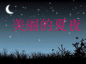 湘藝版二年級下冊音樂美麗的夏夜課件1.ppt