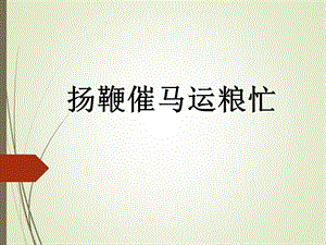 冀少版二年級上冊音樂《揚鞭催馬運糧忙》課件.ppt