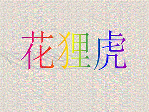 冀少版二年級下冊音樂花貍虎課件.ppt