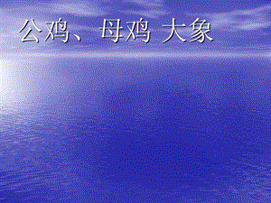 湘藝版一年級下冊音樂公雞、母雞大象課件2.ppt