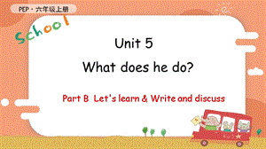人教PEP版六年級上冊英語Unit 5 B Let's learn & Write and discuss教學(xué)課件.pptx