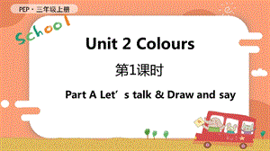 人教PEP版三年級上冊英語Unit2第1課時ALetstalkDrawandsay教學課件.pptx