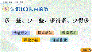 蘇教版一年級下冊數學3.7多一些、少一些、多得多、少得多_教學課件.pptx