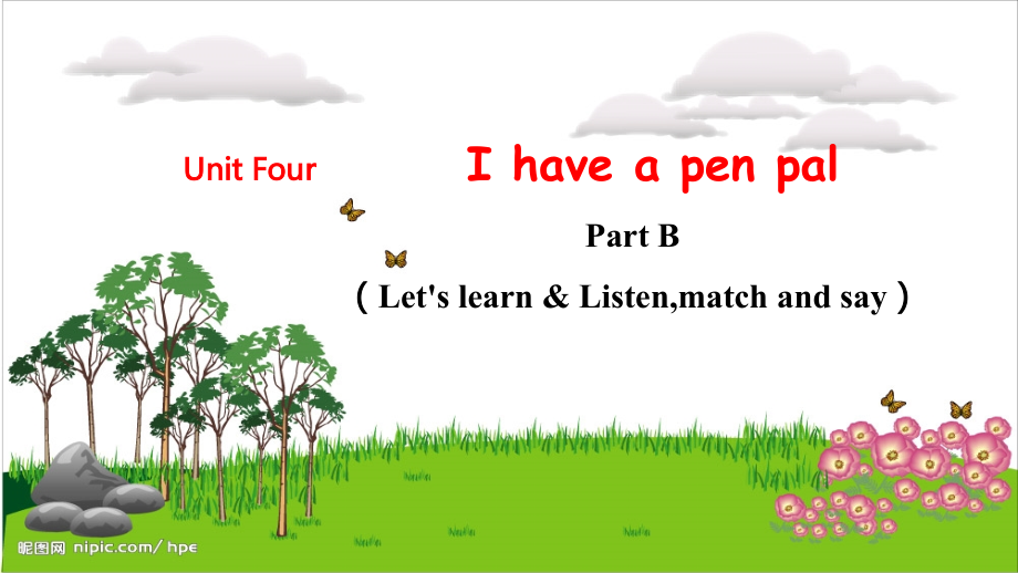 人教PEP版六上英語Unit4 Part BLet's learn & Listen,match and say 課件.rar