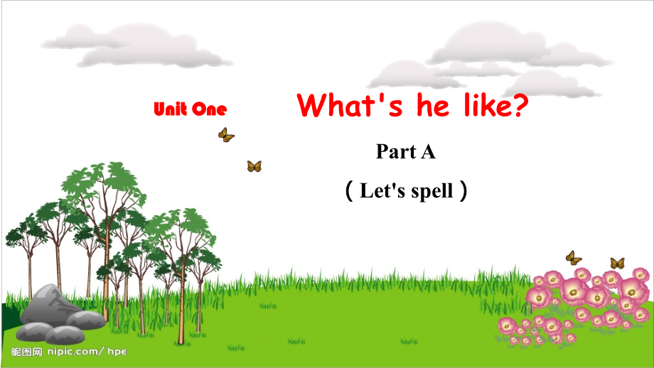 人教PEP版五上英語Unit 1 Part A Let's spell教學課件.rar