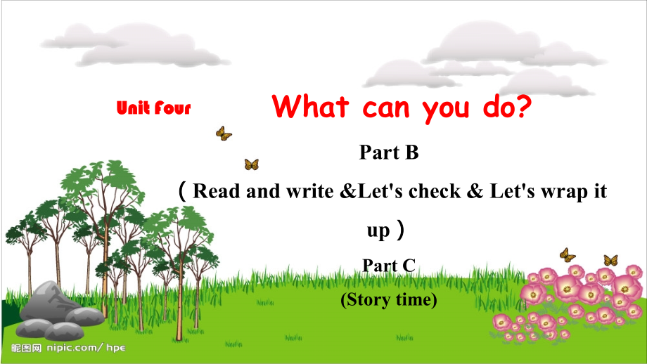 人教PEP版五上英語Unit4PartBReadandwriteLetscheckLetswrapitupPartCStorytime教學課件.rar