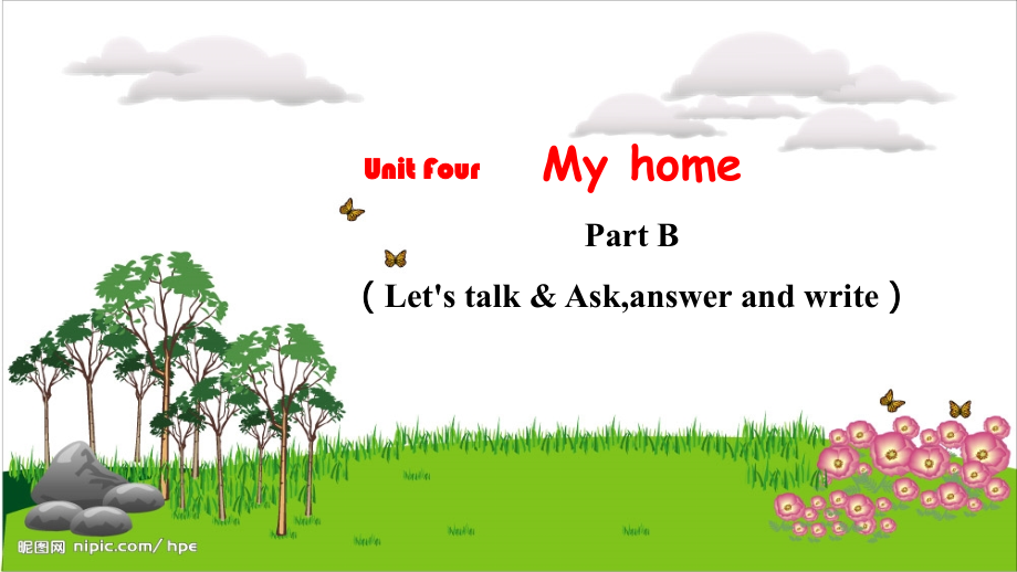 人教PEP版四上英語Unit4PartBLetstalkAskanswerandwrite教學(xué)課件.rar