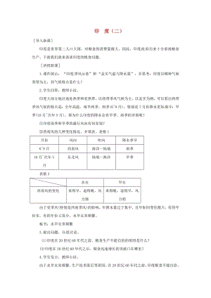 商務星球版七下地理8.3印度（2）_教案.doc