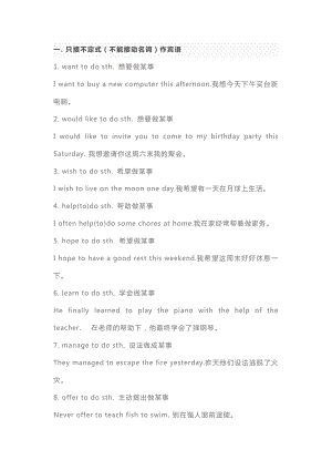 初中英語100組常用固定搭配+雙語例句.docx