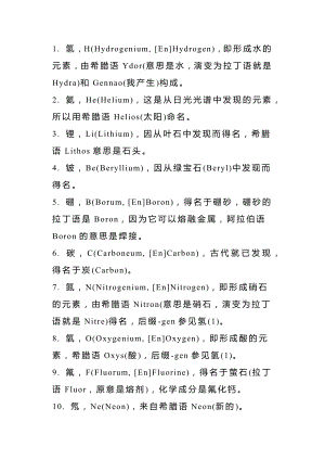 初中化學專題：118種元素的由來.docx
