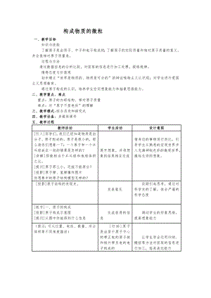 科普仁愛版九上化學單元1 構成物質的微粒-教案-李老師獲獎公開課.doc