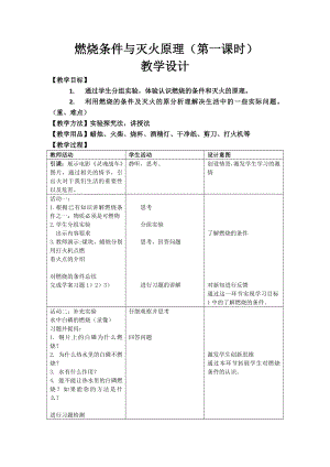 科普仁愛版九上化學單元1 燃燒與滅火-教案-楊老師獲獎公開課.docx