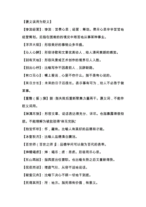 初中語文常見褒貶顛倒易錯成語匯總.docx