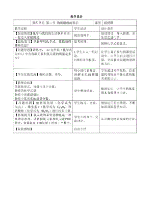 魯教版九上化學(xué)第二節(jié) 物質(zhì)組成的表示 教案-郗老師獲獎?wù)n.doc