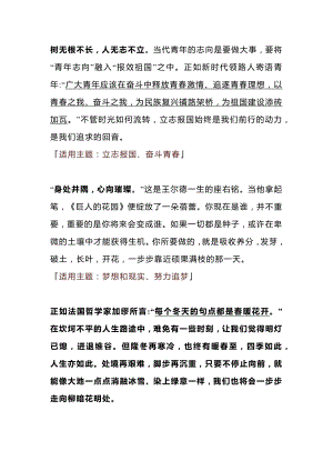初中語文作文素材：15個落筆生輝的神仙作文開頭結尾.docx