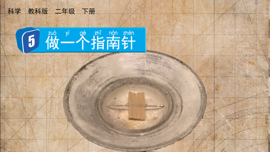 教科版二下科學1.5 做一個指南針 課件含視頻素材.rar