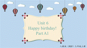 人教PEP版三年級上冊英語Unit6A1Letstalk課件.pptx