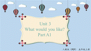 人教PEP版五年級上冊英語Unit3 A1 Let's talk 課件.pptx
