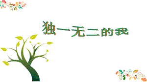 湘科版五下心理健康教育第1課《獨一無二的我》課件 (2).pptx