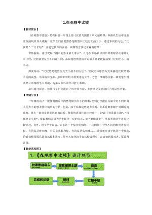 教科版一年級上冊科學《在觀察中比較》教學設計.docx