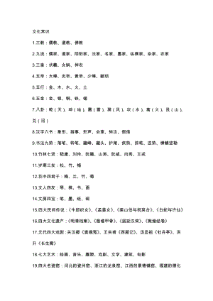 初中語文必考文學常識匯總.docx