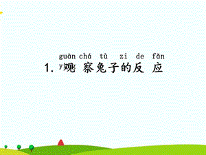 湘科版二年級上冊科學2.1觀察兔子的反應 課件(共12張ppt).ppt