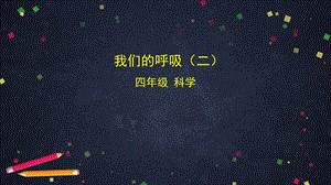 湘科版四年級上冊科學 2.3 我們的呼吸(二) 課件(共24張PPT).pptx