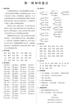 部編版二年級上冊語文知識盤點（全冊期末復習資料）.pdf