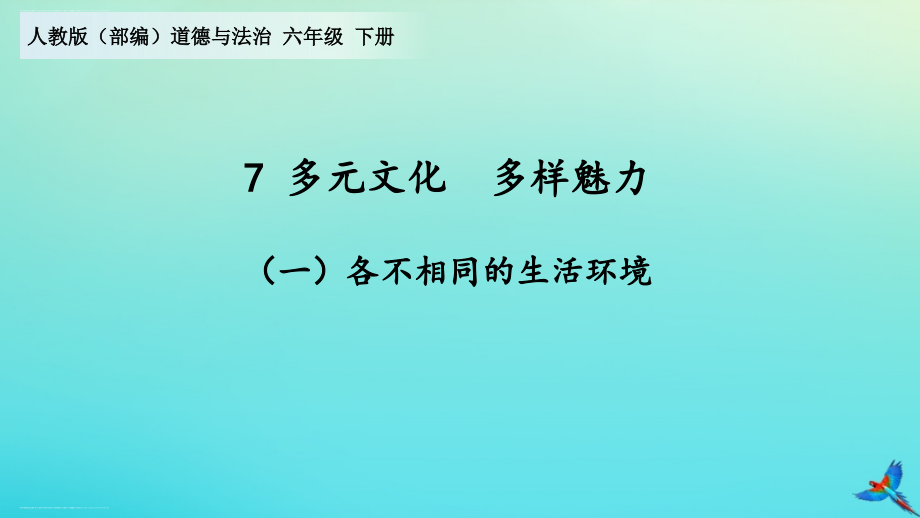 部編版六下道德與法制7多元文化多樣魅力課件+教案+反思（趙老師公開課）.rar