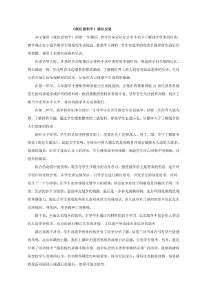 部編版六下道德與法制3.我們愛和平-課后反思（朱老師公開課）.doc