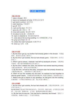 人教版英語九年級Unit12學習重點.docx