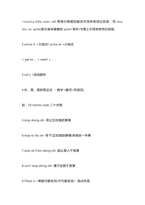 初中復習資料之英語80個重要考點.docx