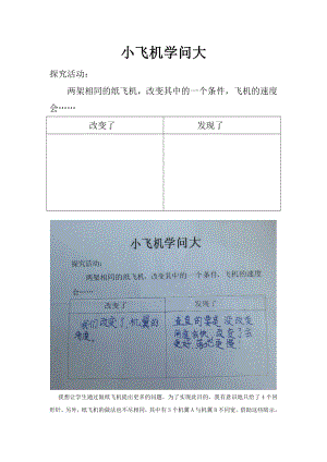 小學綜合實踐活動-小小飛機學問大-張-評測練習.doc