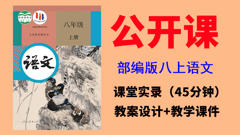 人教部編版八年級上冊語文獲獎公開課視頻+教案+課件ppt（全冊一師一優(yōu)課）.rar