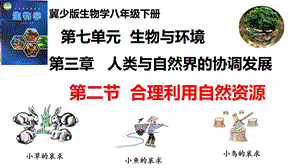 25新冀少版八年級下冊生物7.3.1合理利用自然資源課件.pptx