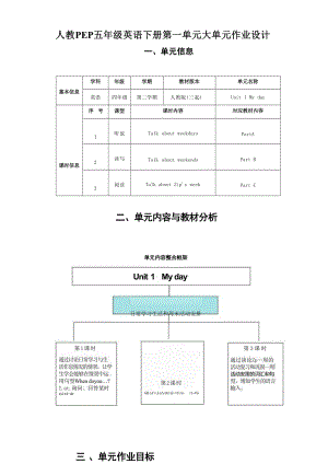 人教PEP版五年級英語下冊全冊大單元作業設計（總174頁）.docx