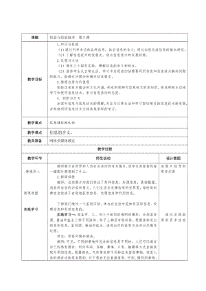 蘇科版七年級信息與信息技術　第２課 教學設計.doc